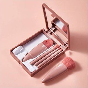 5pcs Portable Loose Setting Powder Brush Set for Perfect Makeup Application NEW
